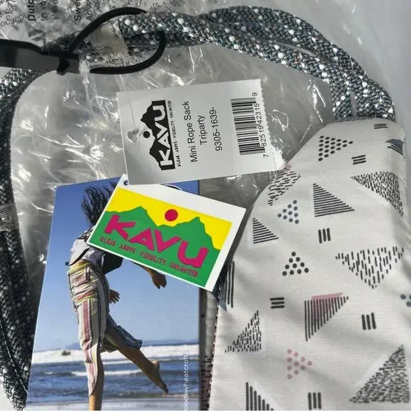 KAVU mini  ROPE SACK  TRIPARTY SHOULDER CROSSBODY BAG NWT - Picture 4 of 5